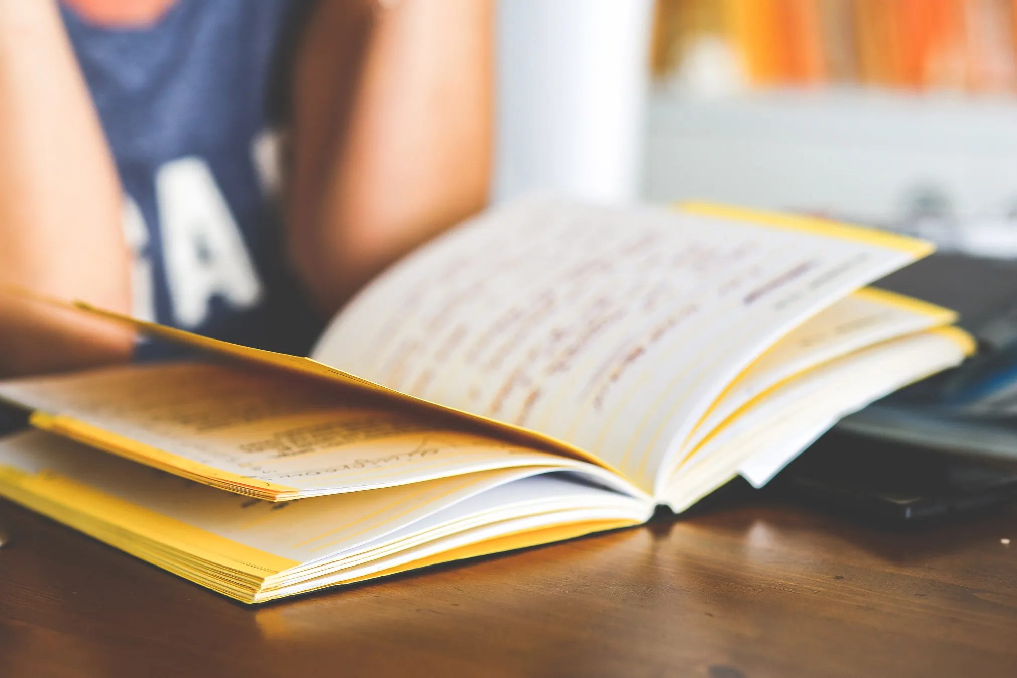 A photo of a child reading